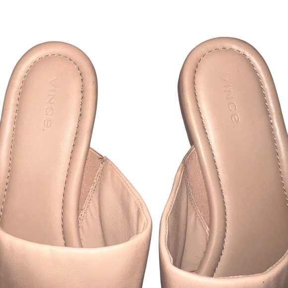 Vince Women’s Tan Leather Toe Loop Minimalist Sandals Size 10 - Picture 2 of 9